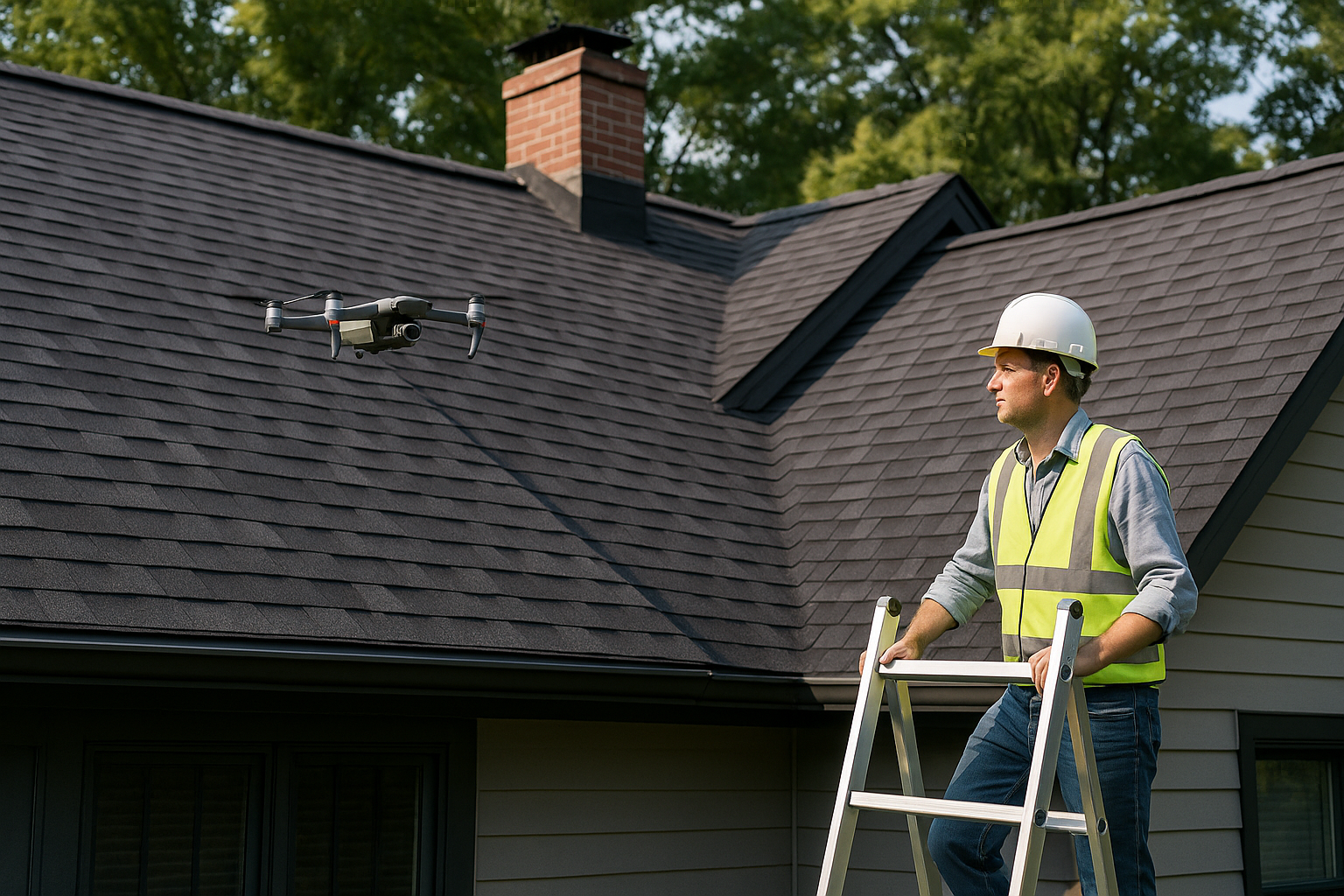 Roof inspection aerial